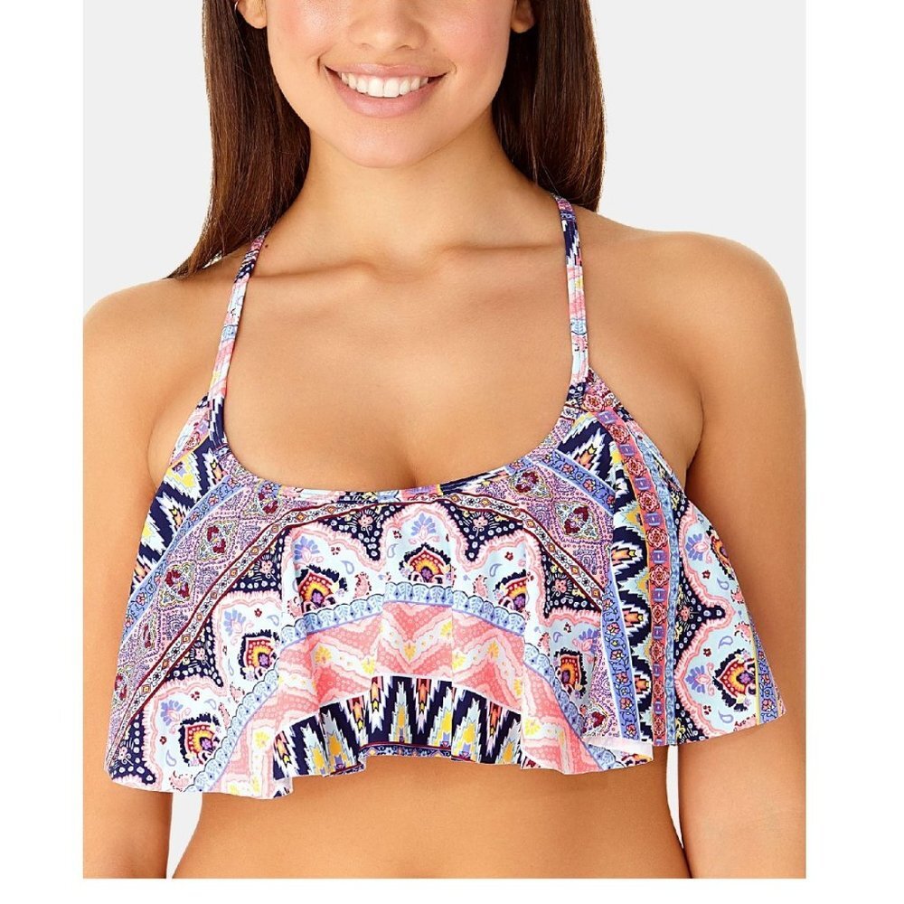 California Waves FarAway Vacay Print Strappy Top